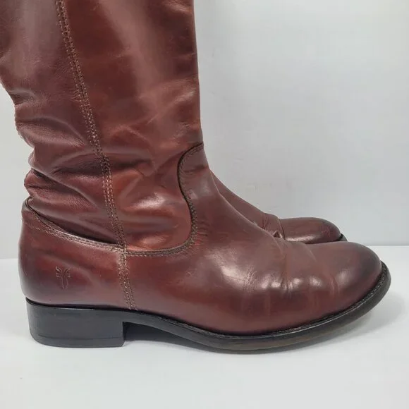 Frye Melissa Button Tall Knee Pull On Women's Brown Boots 77167 US Size 7.5B - Picture 8 of 15